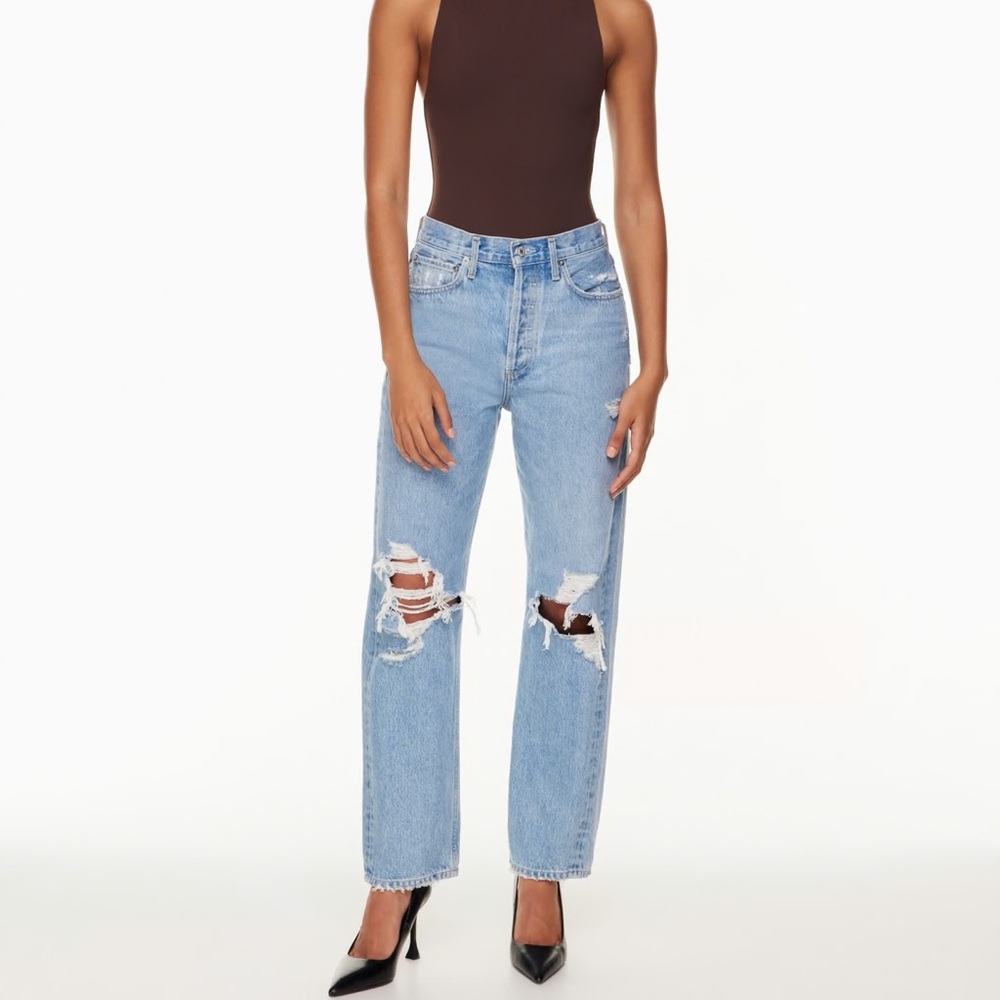 Agolde 90’s straight ripped jeans